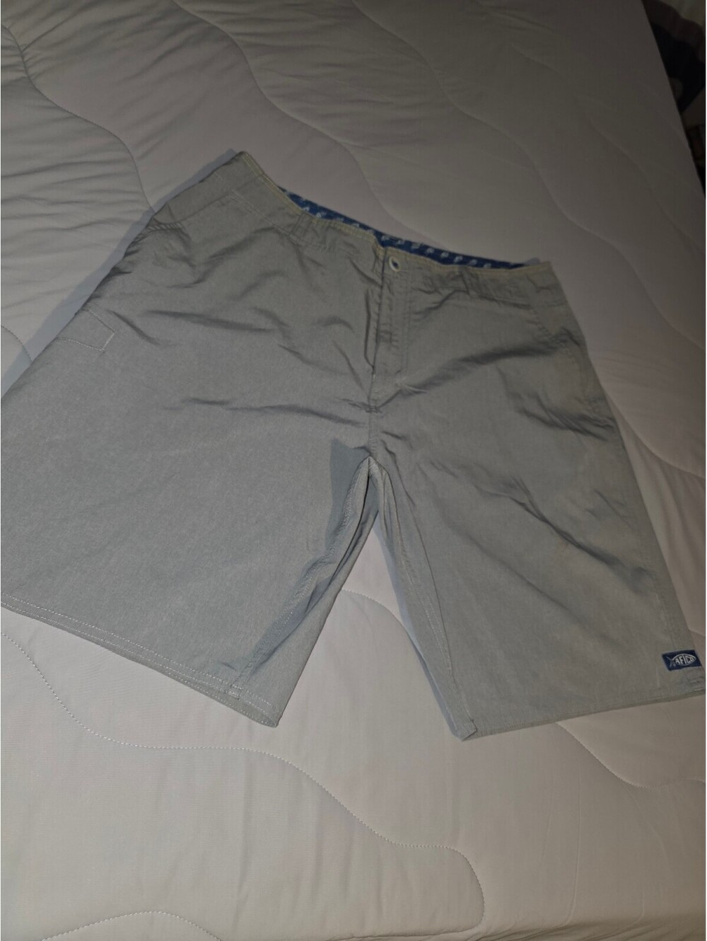 Aftco Shorts Mens 34 Camo 9" Cargo Boating Fishing Camping Outdoor Casual